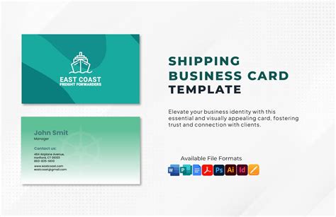 Shipping Business Card Template In Indesign Illustrator Psd