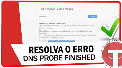 It does not give permission to users to view the requested websites online and indicates this site can't be reached or this site is not available. Como resolver o erro DNS PROBE FINISHED NXDOMAIN | Internet