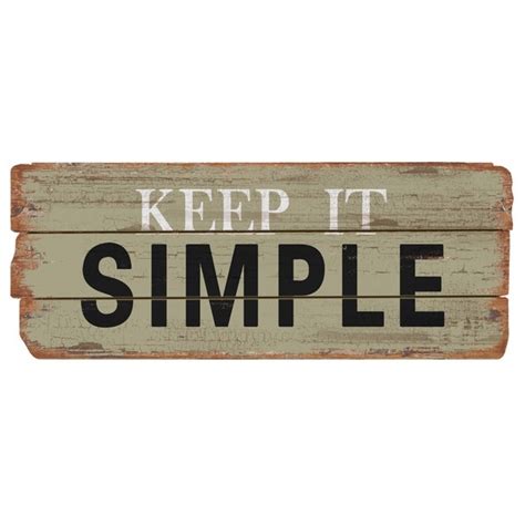 Shop Rustic Decor Keep It Simple Wood Sign Free Shipping Today