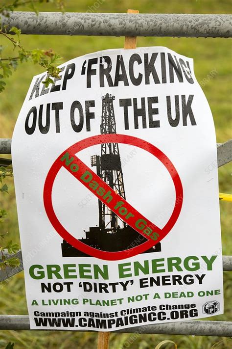 A Protest Banner Against Fracking Stock Image C0245373 Science Photo Library