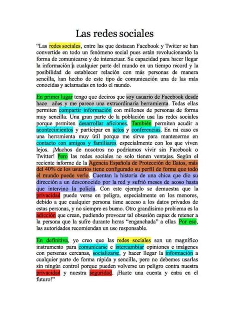 Ejemplo De Texto Argumentativo De Las Redes Sociales Opciones De Ejemplo