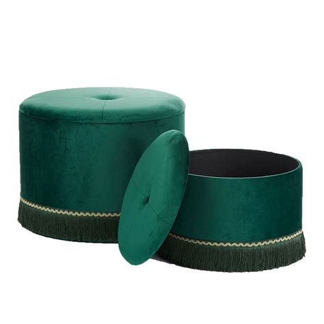 Questo pouf a maglia è ottimo da usare come sgabello e posti a sedere extra intorno alla casa. Enzo De Gasperi pouf contenitore rotondo verde grande ...
