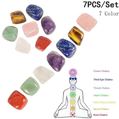 Seven Chakra Stone 7 Colors Set Yoga Chakra Irregular Reiki Healing