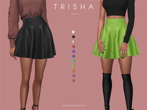 Plumbobs N Fries Trisha Skirt Sims 4 Cc Skin Sims Cc High Waisted