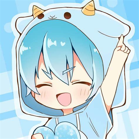 Pin By あすぴー On ころん Anime Chibi Cute Anime Chibi Blue Anime