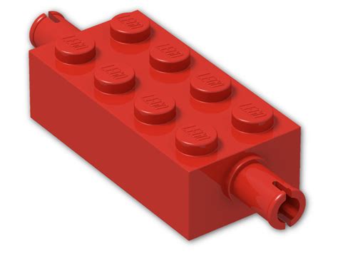 Brick 2 X 4 With Pins 6249 Bright Red