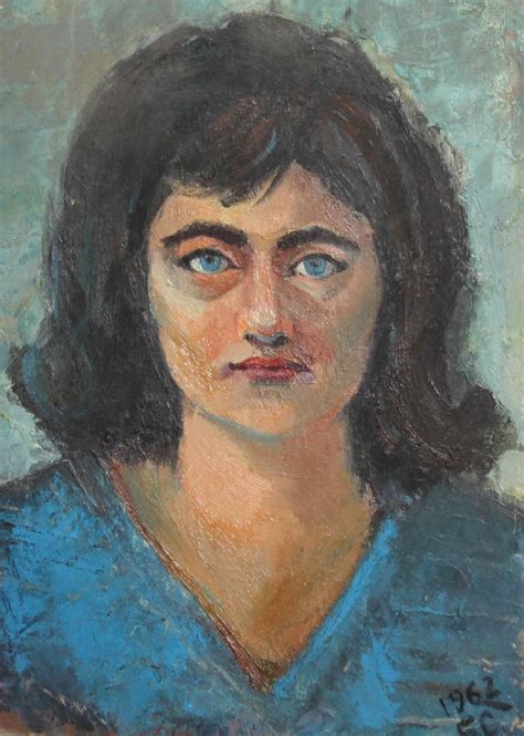 1962 Realist Female Portrait Oil Painting Signed Ebay