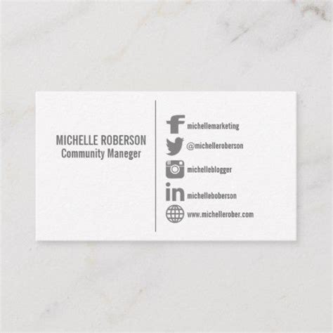 Social Media Icons Template Business Card Zazzle Social Media Icons