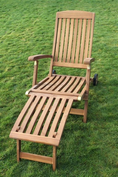 Chic teak teak titanic steamer chair made and from a grade teak wood. Solid Teak Garden Steamer Chair With Wheels - Garden ...