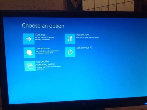 My Screen Only Shows The Choose An Option Screen Microsoft Community