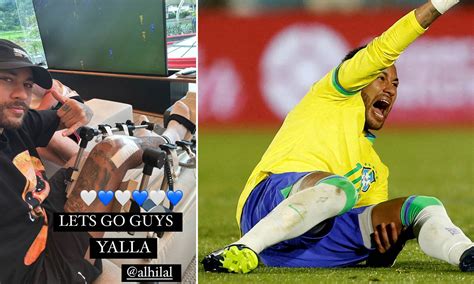 Neymar Cheers On Al Hilal While Recovering From Surgery