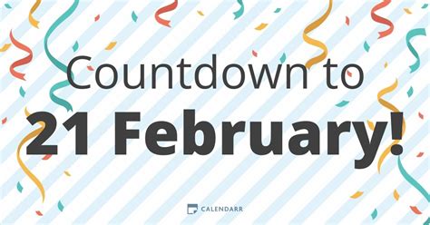 Countdown To 21 February Calendarr