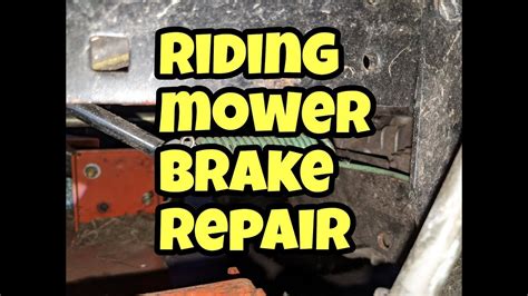 Riding Mower Brake Repair Youtube