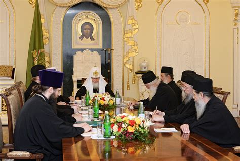 Primate Of The Russian Orthodox Church Receives Members Of The