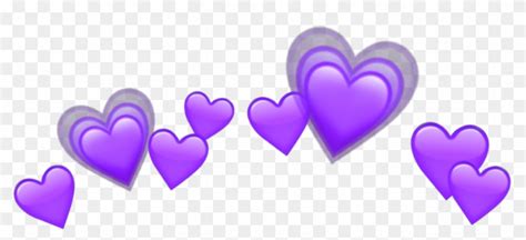 Purple Heart Purpleheart Heartpurple Crown Emojis Emoji Red Hearts