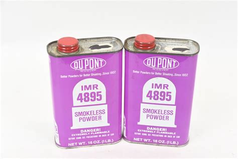 2 1lb Cans Dupont Imr 4895 Reloading Powder