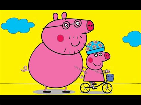 Peppa pig is very popular with youngsters, especially the simple lines help them to feel they have accomplished a finished product without much help. Peppa Pig Bike ride coloring pages, Peppa coloring Book ...