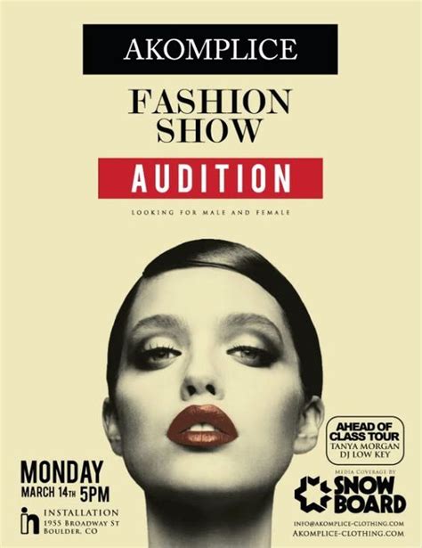 Casting Call Flyer Template Beautiful Fashion Show Auditions Flyer