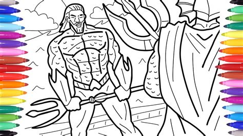 Aquaman coloring pages for kids you can print and color. Aquaman vs Ocean Master Coloring Pages, Aquaman ...