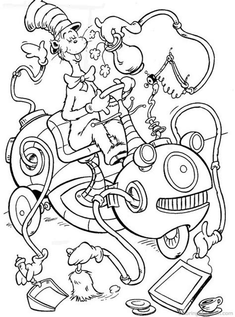 Cat in the hat coloring pages Free Printable Cat in the Hat Coloring Pages For Kids