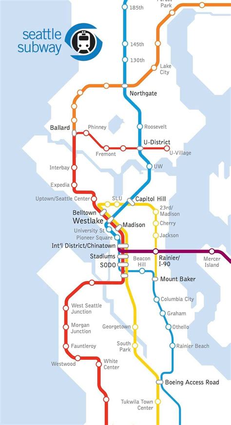 Seattles Light Link Rail System In The Future Seattle Metro Area🚄🚅🚈🚆🚉