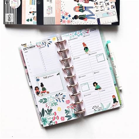 Editable Dashboard Layout Skinny Classic Happy Planner Printable Insert
