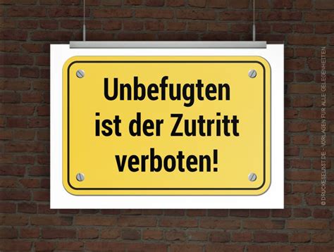 Die stadtverwaltung riet davon ab. Drucke selbst! BETRETEN VERBOTEN Schild zum Ausdrucken