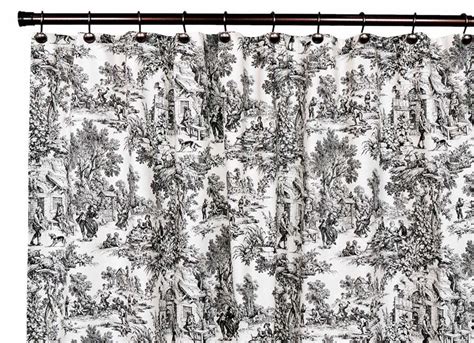 Panels have a beautiful drape. Image result for modern gray and white toile | Bathroom ...