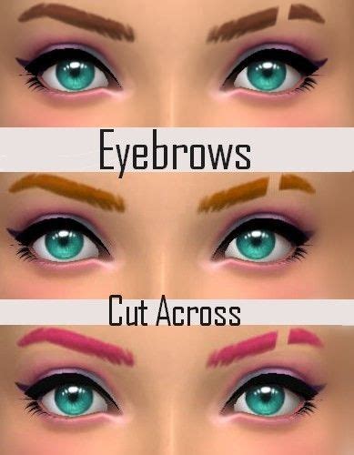 Cut Across Eyebrows Maxis Match Found In The Eyebrow