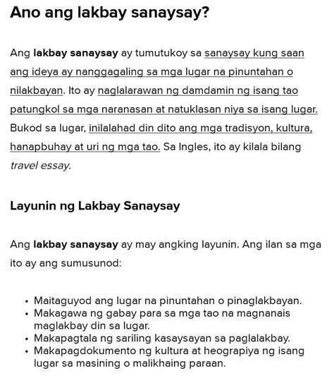Lakbay Sanaysay Docx Lakbay Sanaysay Kahulugan Ang Mga Lakbay Vrogue