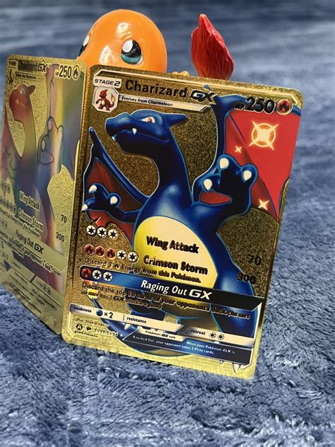 Mavin Rare Rainbow And Dark Charizard Gx Gold Foil Pokemon Card