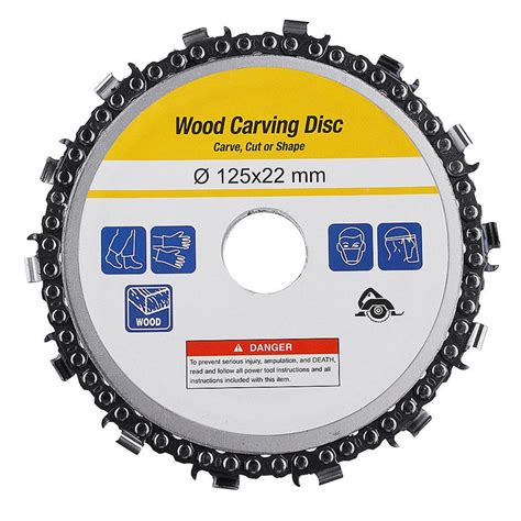 5 inch grinder chain disc arbor 14 teeth wood carving disc for 125mm angle grinder ali88
