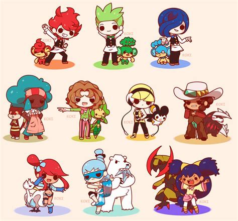 Chibi Pokemon Unova Gym Leaders By Koki Arts On Deviantart