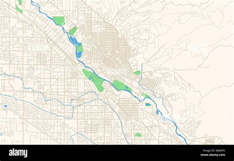 Boise Idaho Printable Map Excerpt This Vector Streetmap Of Downtown