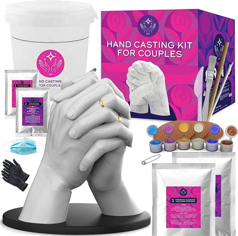 Envy Prime Hand Casting Kit For Couples With Practice Mold Anniversary Sculpture Molding