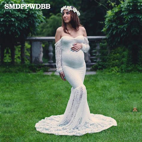 Le Couple Maternity Photography Props Dress Sexy Maternity Lace Slip Dresses For Photo Shoot