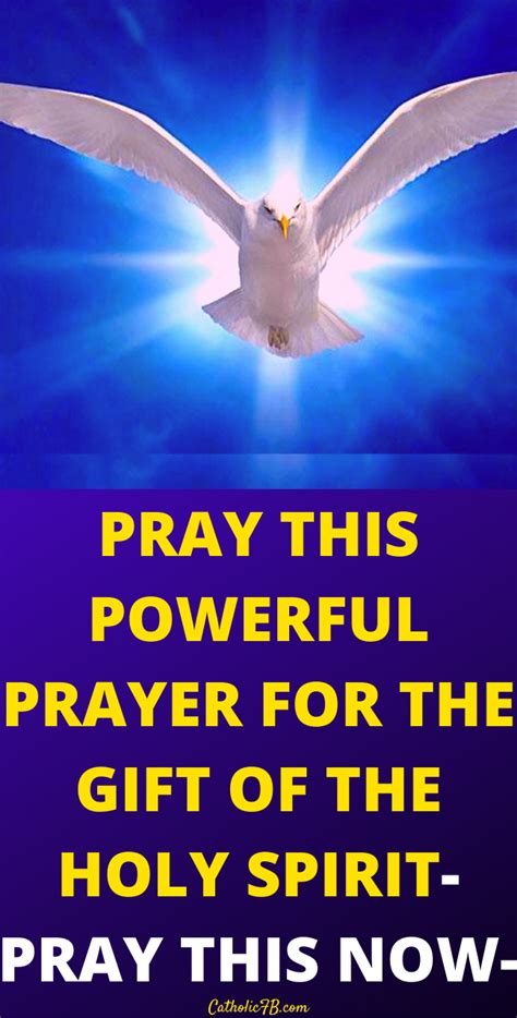 A Powerful Prayer For The Ts Of The Holy Spirit Pray Now Prayer