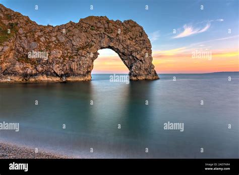 The Durdle Door Part Of The Jurassic Coast In Southern England After