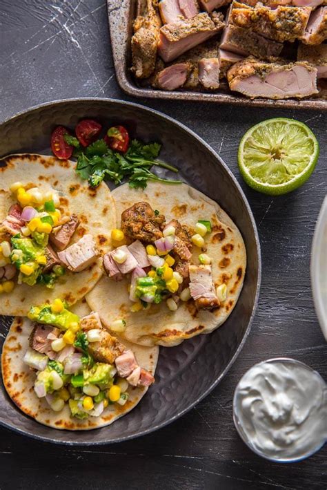 Tender steak combined with simple ingredients wrapped in corn or flour tortillas. Grilled Chicken Street Tacos - Garnished Plate