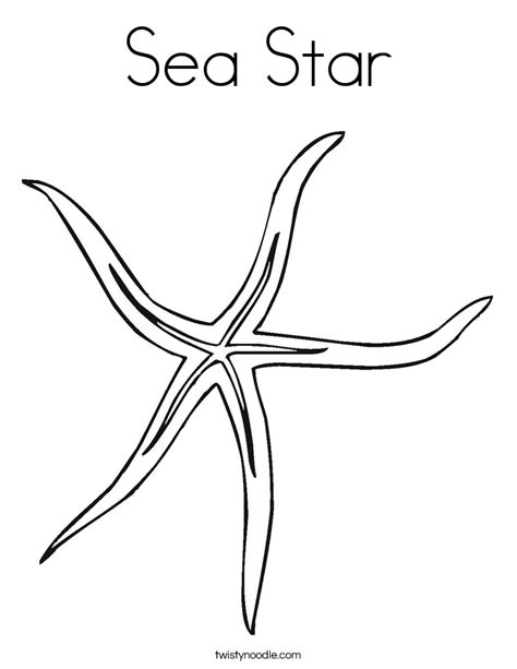 Sea Star Coloring Page Twisty Noodle