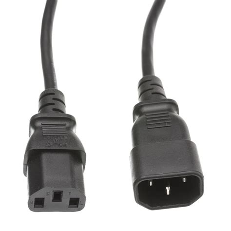 1ft Computermonitor Power Extension Cord C13 To C14