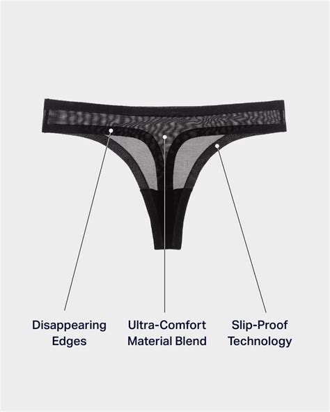 Black Mesh Thongs For Women Seamless Underwear Eby