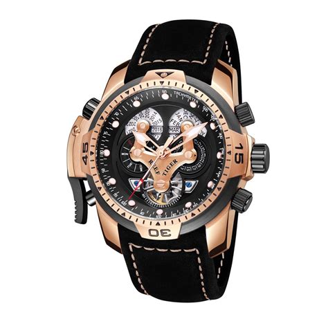 Reef Tiger Men Luxury Watch Industrial Punk Style Sport Watches