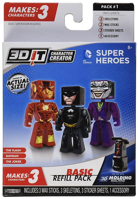 3d Character Creator Dc Comics Basic Refill Pack Style 1 Stick Toy