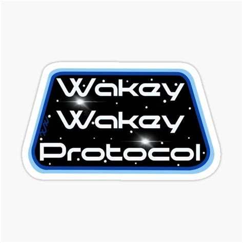 Wakey Wakey Protocol From In Space With Markiplier Sticker For Sale