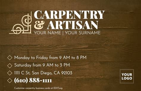 Create A Free Carpentry Flyer And Your Own Business Cards Templates
