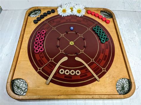 Carrom Wooden Game Board 95 Large 2 Sided Table Top Games Etsy Game