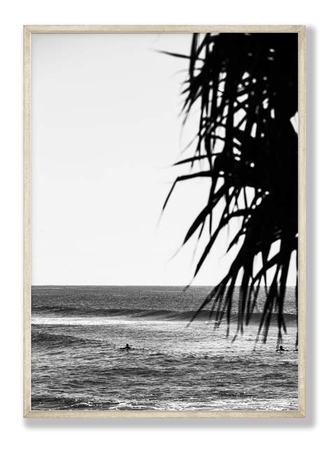 Australian Surfers Black And White Wall Art Print Water Printing