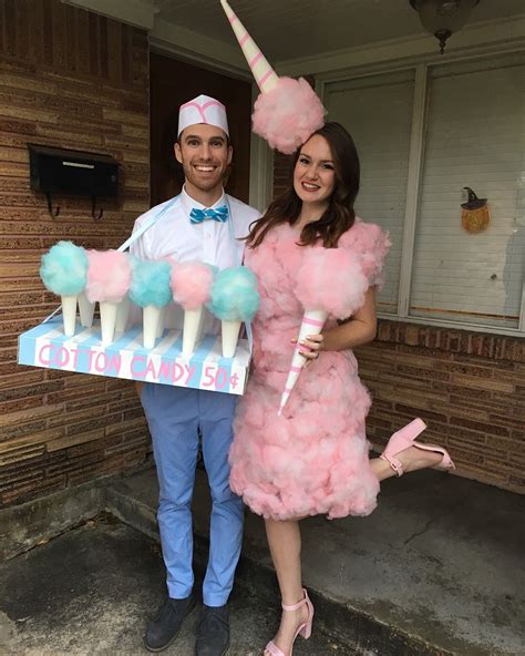 couples halloween costume diy cotton candy and candy man cotton candy costume candy
