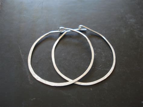 Inch Sterling Silver Hoop Earrings Sterling Silver Handmade Jewelry